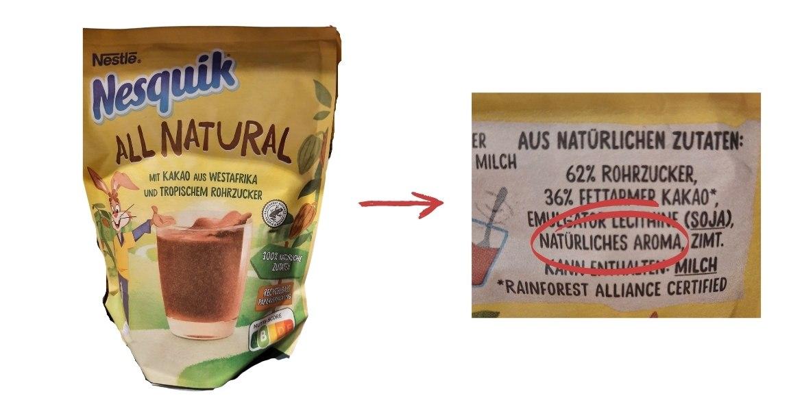 Lebensmittel mit Aroma: Nestlé Nesquik All Natural Kakaopulver (2021)