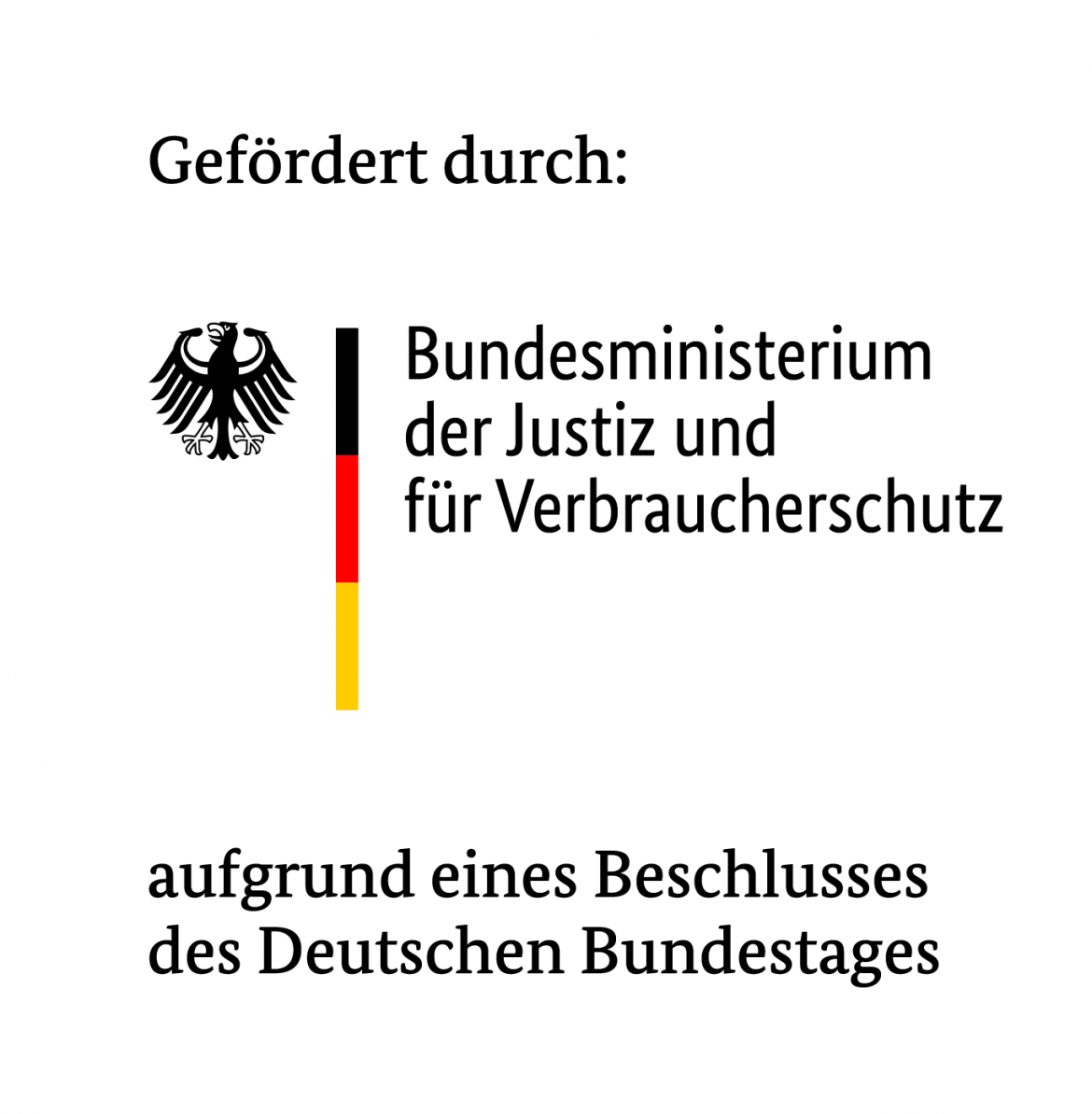 Logo mit Förderhinweis: Bundesministerium der Justiz und für Verbraucherschutz (BMJV)