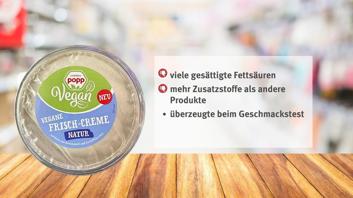 Veganer Käse: Feinkost Popp Frisch-Creme Natur im Marktcheck (2023)