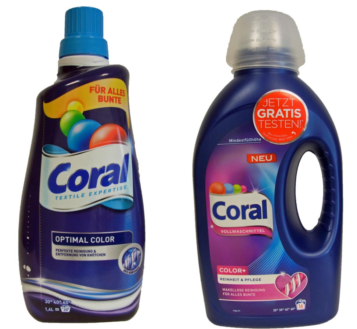 Vergleich der alten und neuen Verpackungsgrößen von Coral Color +