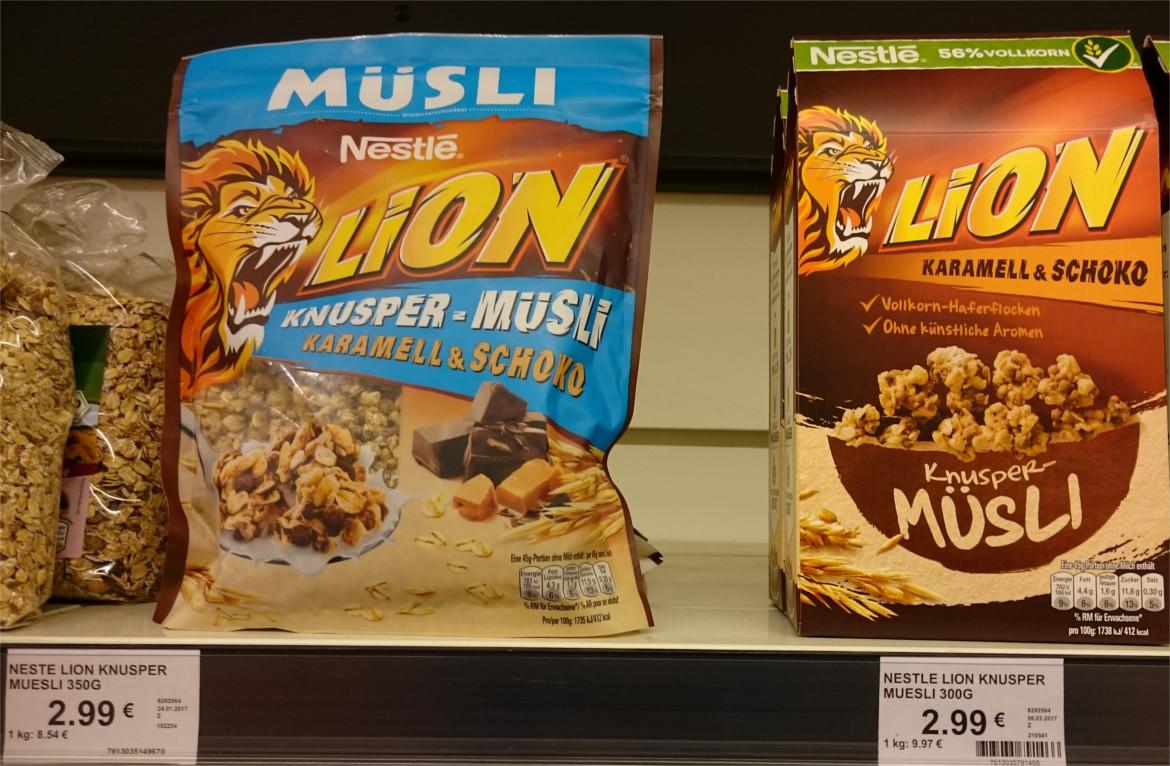 Mogelpackung: Nestle Lion Müsli
