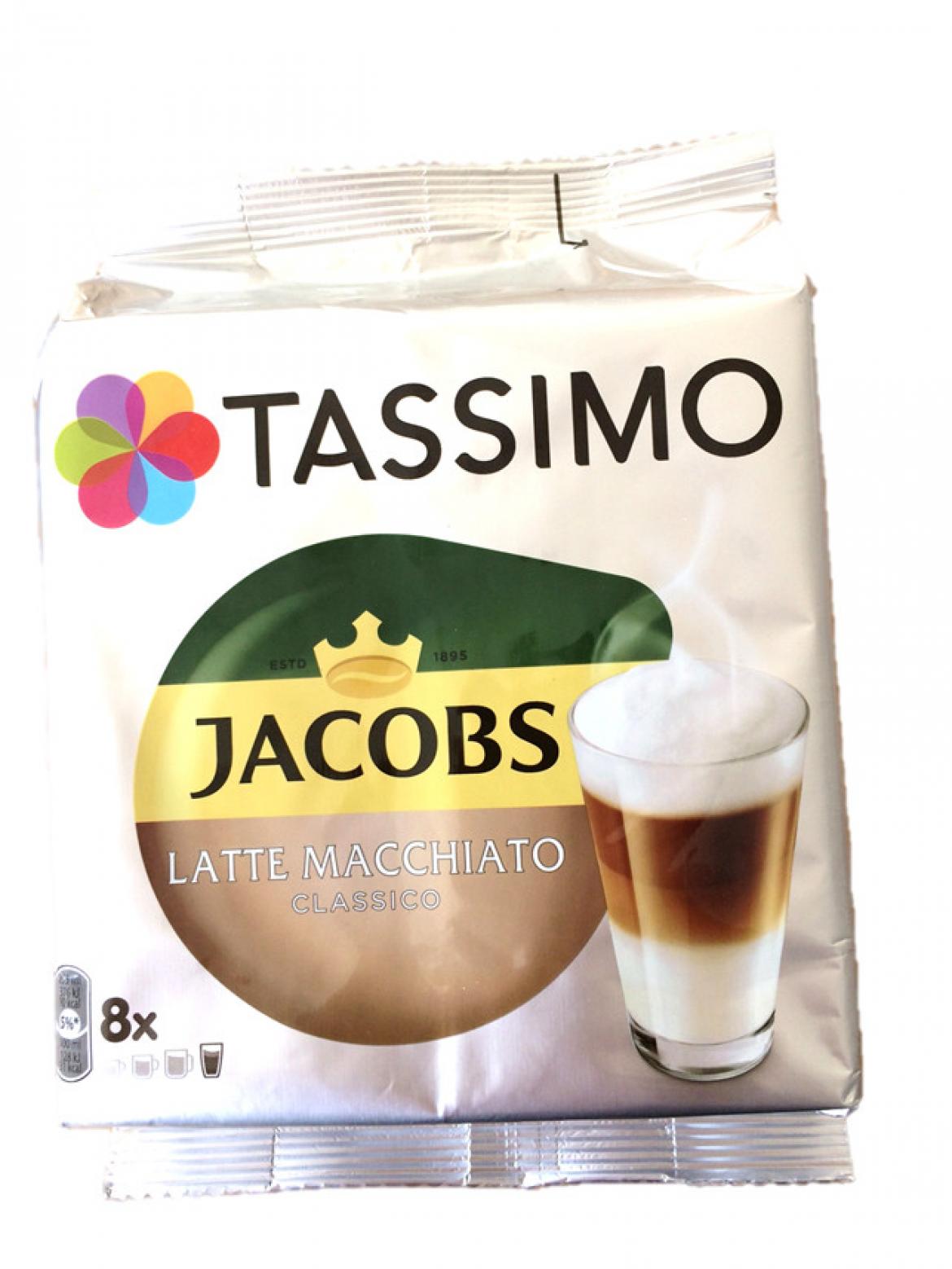 Eine Packung Tassimo "Latte macchiato"