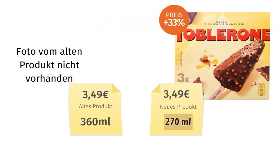 Toblerone Stieleis (2023) Alt-Neu-Vergleich