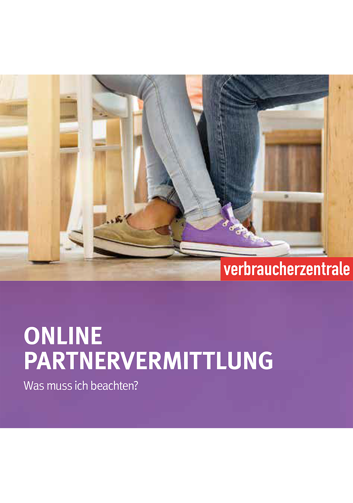Cover des Flyers zur Online-Partnervermittlung
