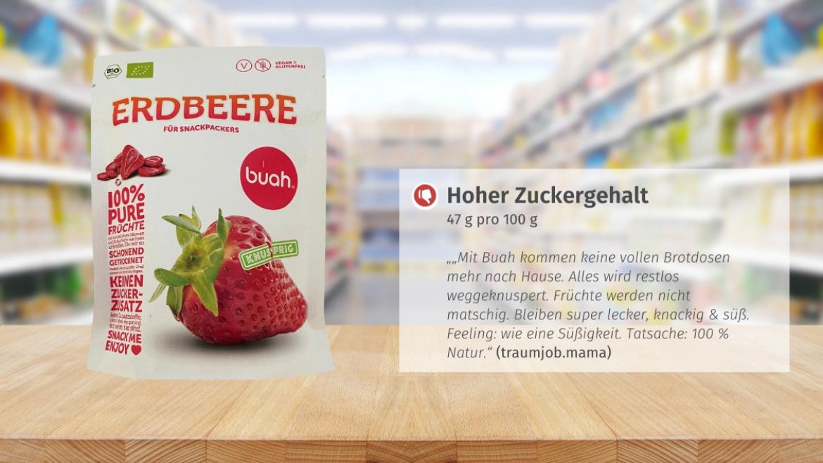 Kinderlebensmittel auf Social Media: Buah Trockenfrüchte Erdbeere (2024)