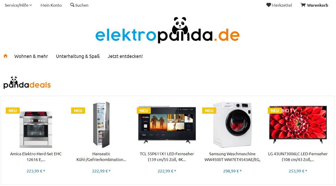 Fake-Shop: elektropanda.de (2021)