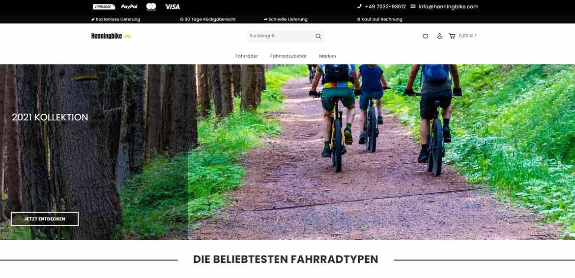 Fake-Shop: henningbike.com (2021)