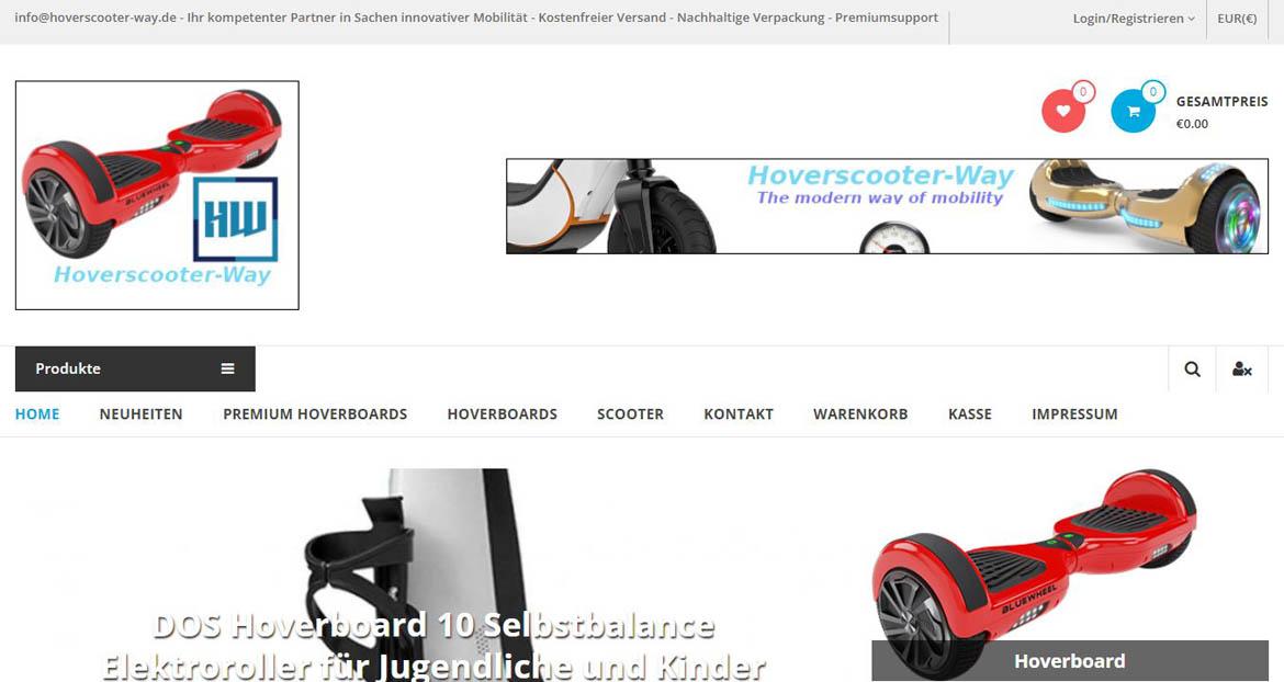 Fake-Shop: hovverscooter-way.de (2022)