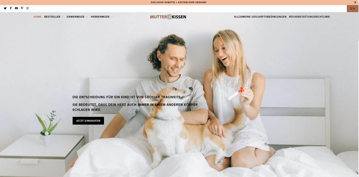 Fake-Shop: mutterkissen.myshopify.com (2021)
