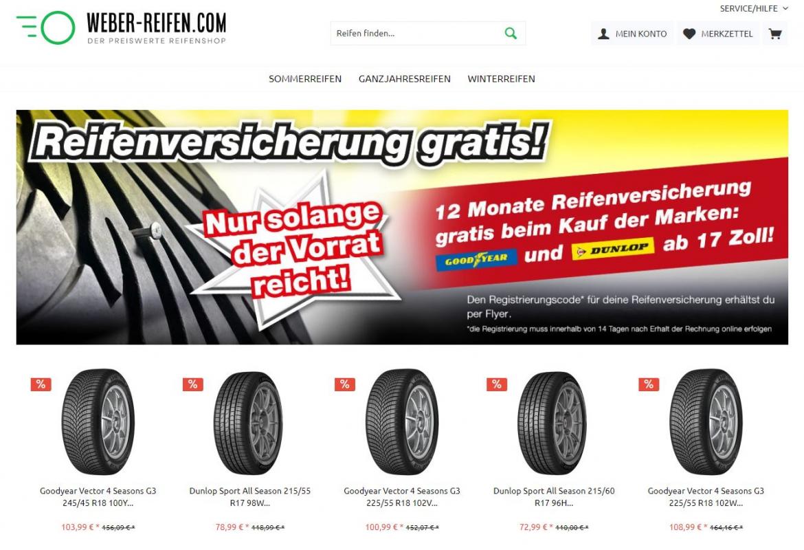 Fake-Shop: Weber Reifen (2023)