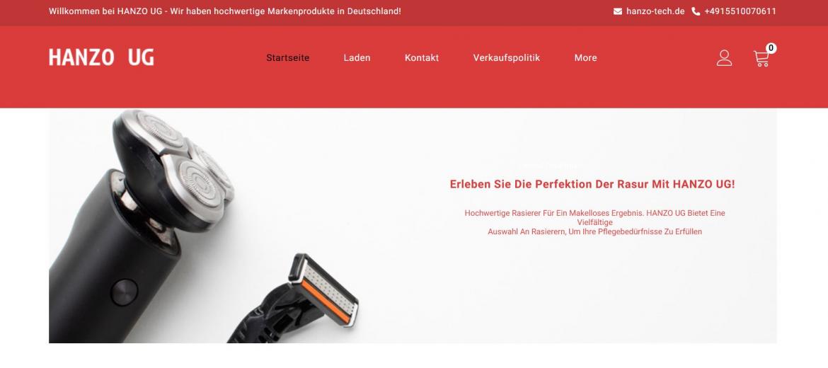 Fake-Shop: hanzo-tech.de (2024)