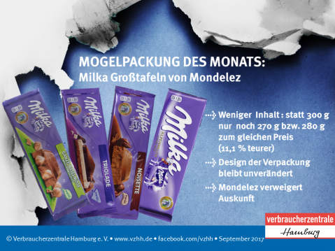 Milka schrumpft die Großtafeln Verbraucherzentrale | Hamburg