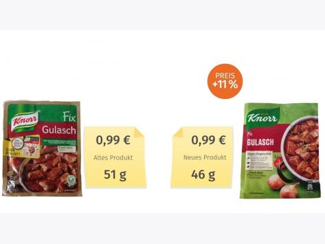 Knorr Fix Gulasch (2019) Alt-Neu-Vergleich