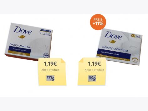 Dove beauty cream bar (2022) Alt-Neu-Vergleich 