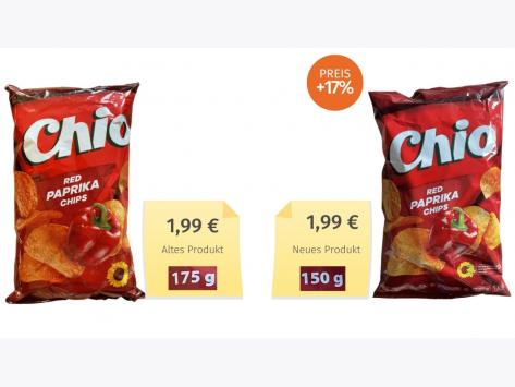 Chio Chips Red Paprika (2022) Alt-Neu-Vergleich