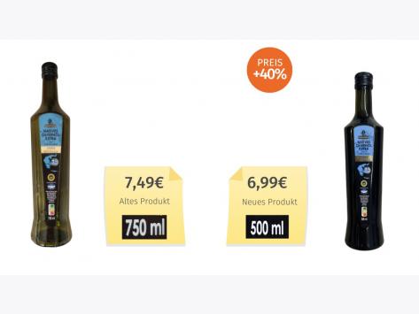 Primadonna natives Olivenöl extra aus Griechenland (2024) Alt-Neu-Vergleich