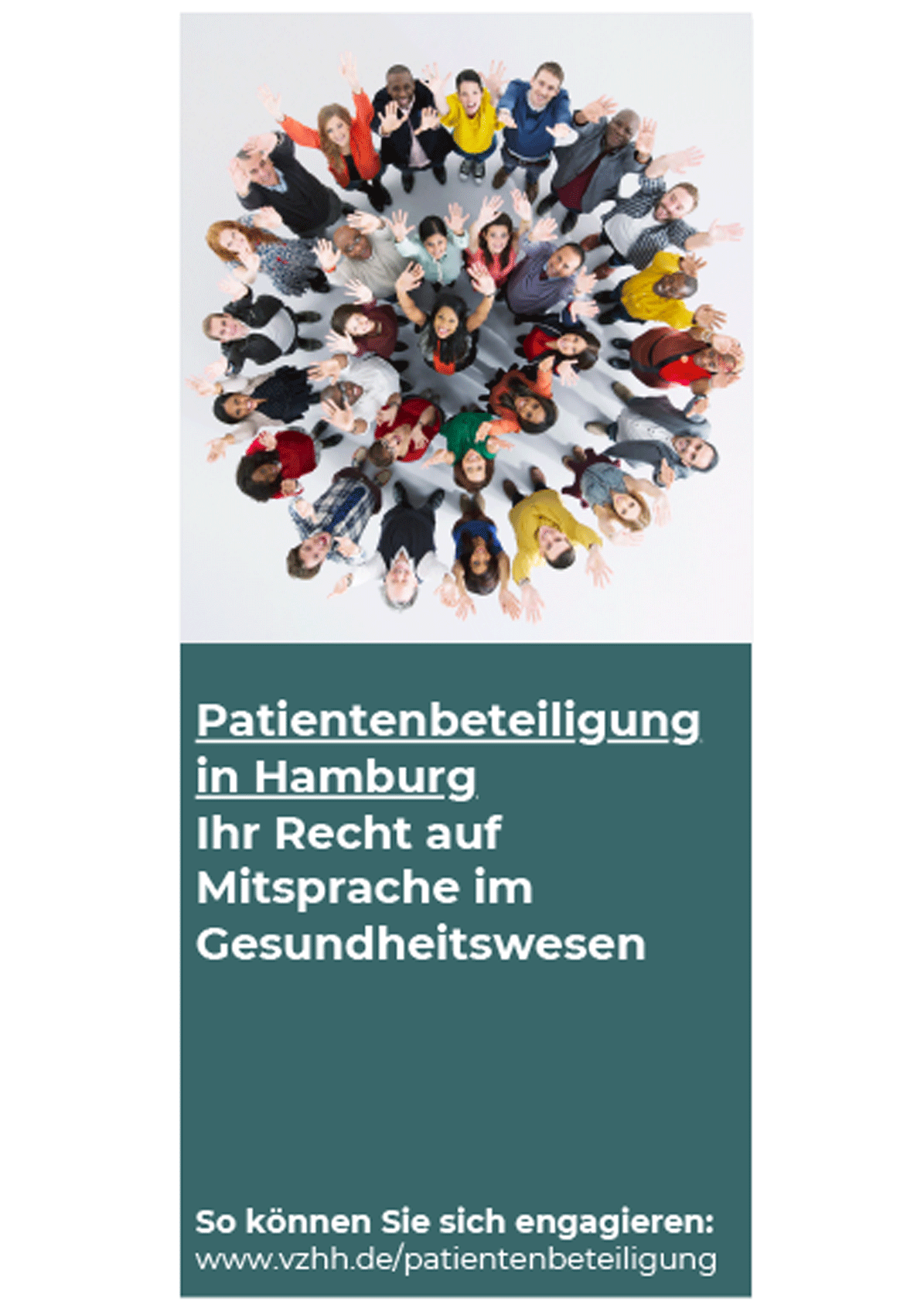 Infoflyer der Stabsstelle Patientenbeteiligung in Hamburg